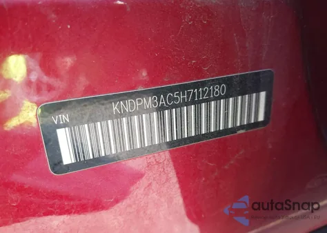 2017 Kia Sportage Lx z USA, uszkodzony, nr VIN KNDPM3AC5H7112180